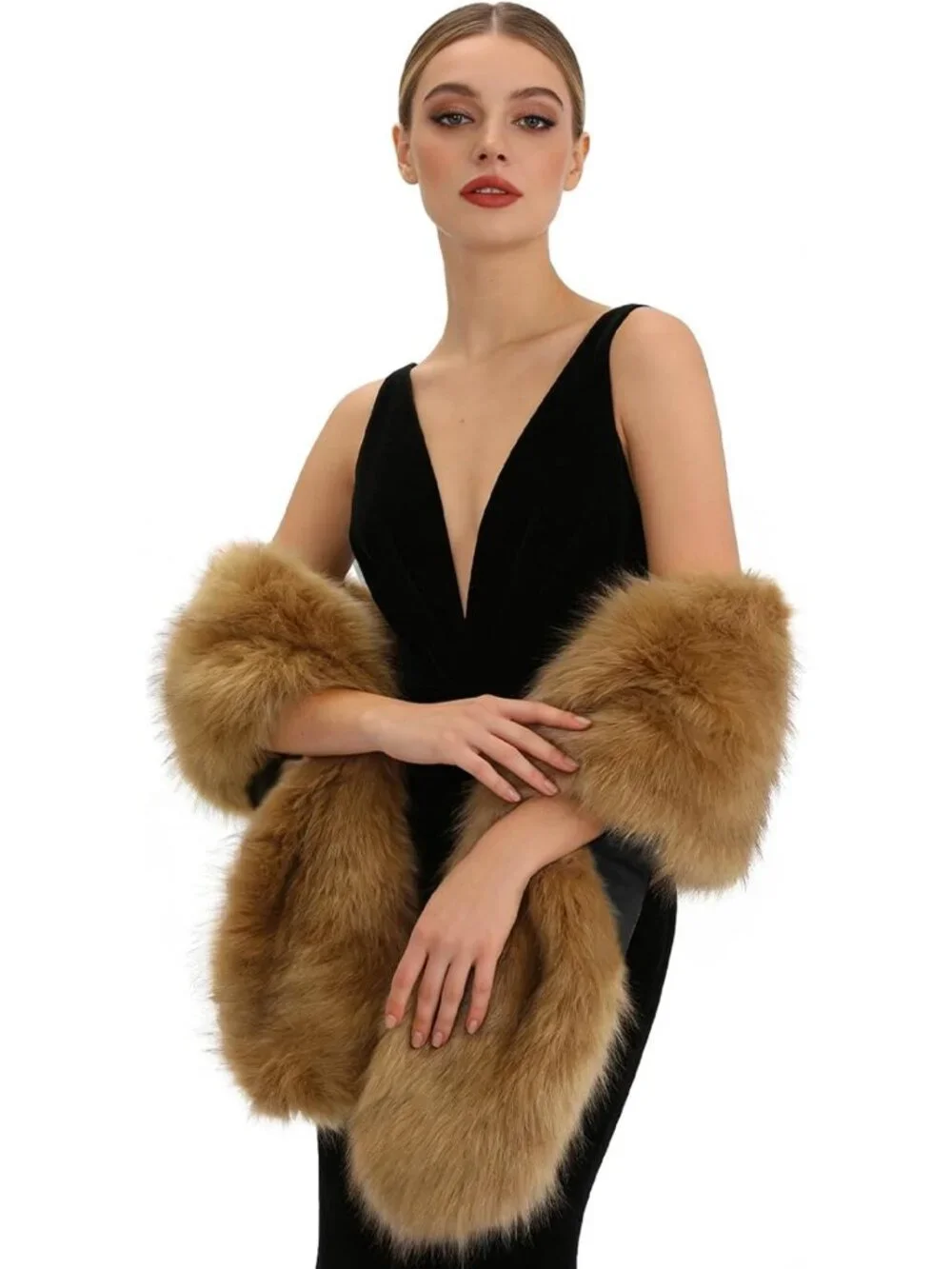 Cozy Faux Fur Collar Scarf Wrap | Fluffy Winter Shawl & Neck Warmer Accessory